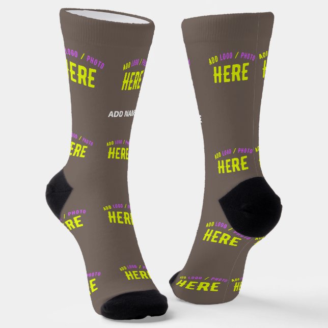 CHAUSSETTE MARQUE VÉRIFIÉE DE CAFÉ MODERNE ET PERSONNALISABLE (Angulaire)
