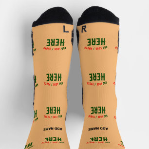 CHAUSSETTE MARQUE VÉRIFIÉE ORANGE PERSONNALISÉE ET MODERNE