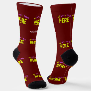 CHAUSSETTE MARQUE VÉRIFIÉE OXBLOOD PERSONNALISABLE MODERNE ÉL