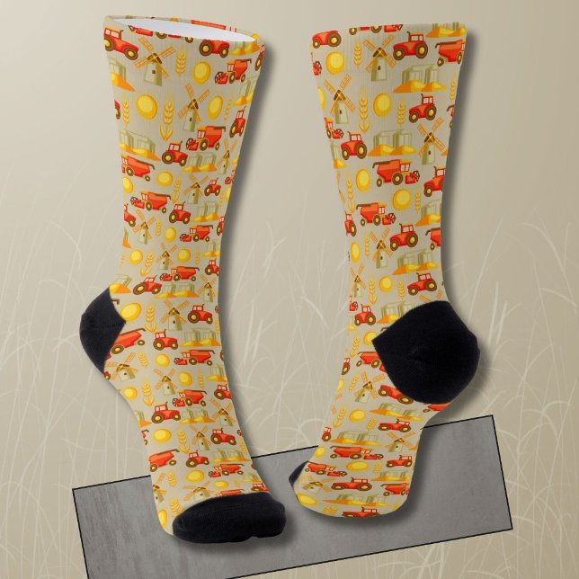 Chaussette Matériel agricole culture du blé (Créateur téléchargé)