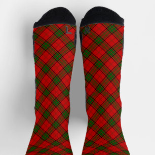 Chaussette Maxwell tartan rouge vert plaid