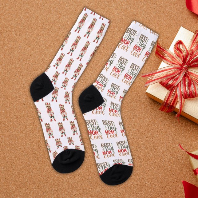 Chaussette Meilleur Chien Maman Jour Yorkshire Terrier Yorkie (Créateur téléchargé)