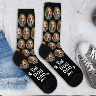 Chaussette Meilleur Papa Chien Personnalisé Photo de Compagni