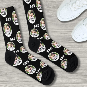 Chaussette Meilleur Papa Noir Photo
