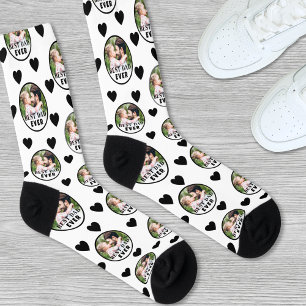 Chaussette Meilleur papa Photo personnalisée Père