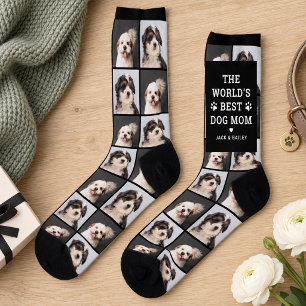 Chaussette Meilleure Maman de Chien du Monde Photomontage