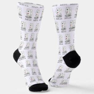 Chaussette Mélange Dog Samoyé Dog Mignonne Attitude drôle