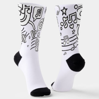 Chaussette Mélodie élégante : Chaussettes À Thème Musique