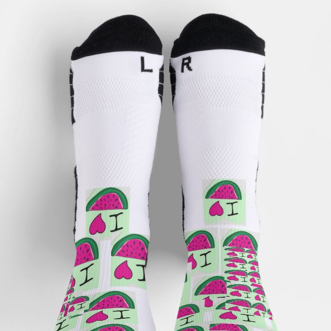 CHAUSSETTE MELON D'EAU EN CHAUSSURES D'ÉQUIPAGE 🧦 EN 🍏 VERT (Haut)