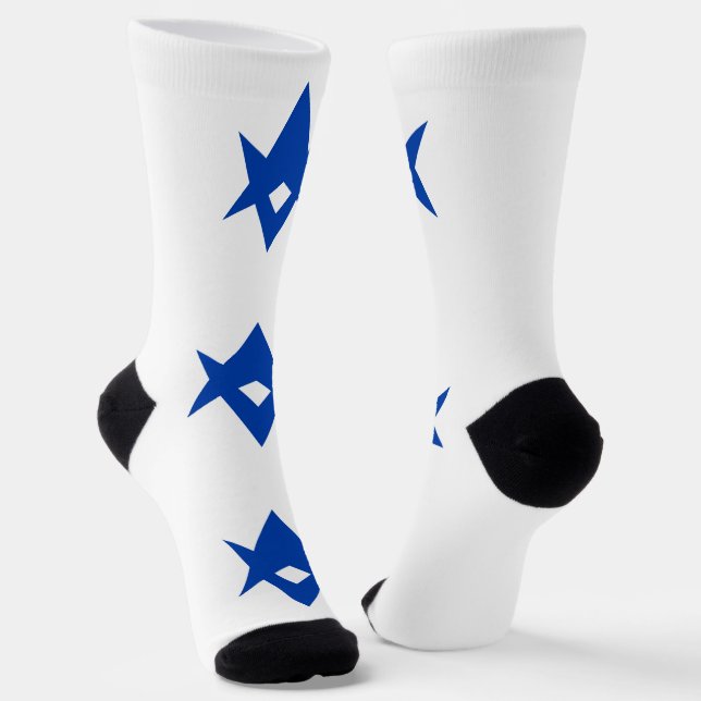 Chaussette Men crew socks with flag of Toyota City, Japan (Angulaire)