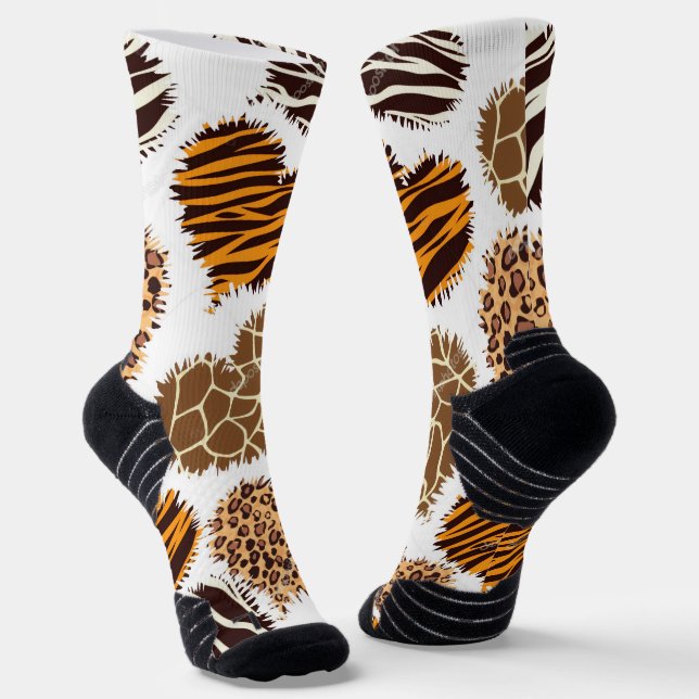 Chaussette Men’s African Print Athletic Crew Socks (Angulaire)