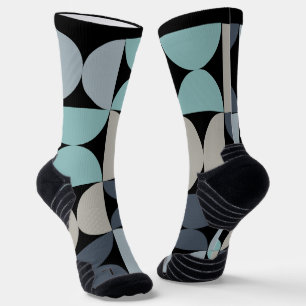 Chaussette Mi-siècle moderne bleu vert et gris
