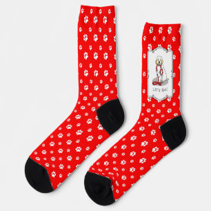 Chaussette Mignon Allons-y ! Promenade du chien Clumber Spani