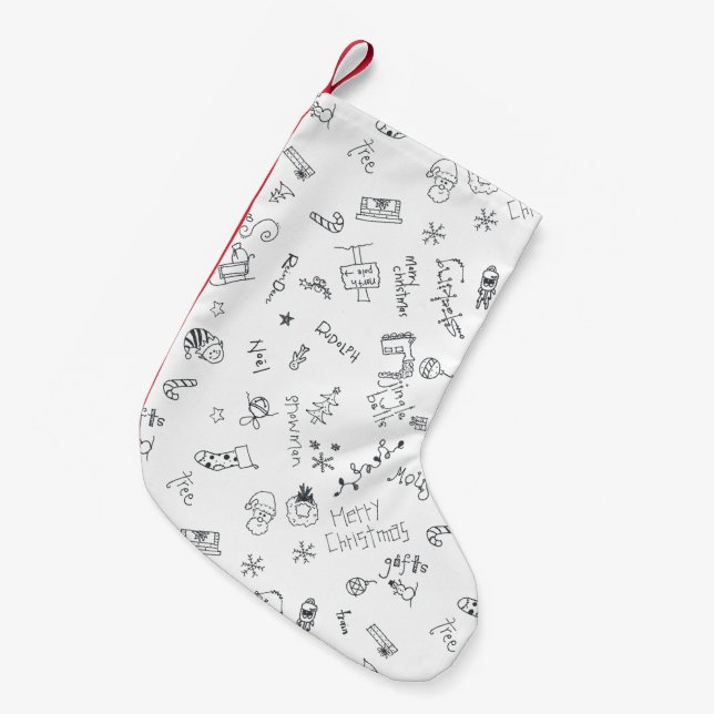chaussette mignonne de Noël en forme de gribouilli (Devant (Accrochage))