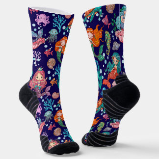 Chaussette Mignonne sirène de caricature