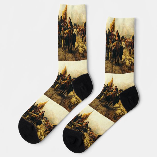 Chaussette Migration des Serbes par Paja Jovanovic Beaux-Arts (Gauche)
