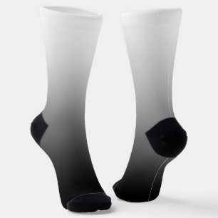 Chaussette Minimaliste Moderne Dégradé Blanc Noir