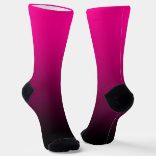 Chaussette Minimaliste Moderne Dégradé Magenta Noir