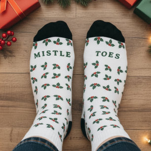Chaussette Mistle Toes Drôle de Noël Gui