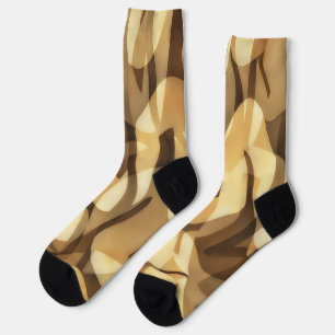 Chaussette Mocha Brown et Tan Crazy Chaussettes Art