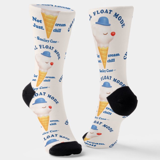 Chaussette Mode Flotteur Détente : Pas seulement de la crème  (Angulaire)