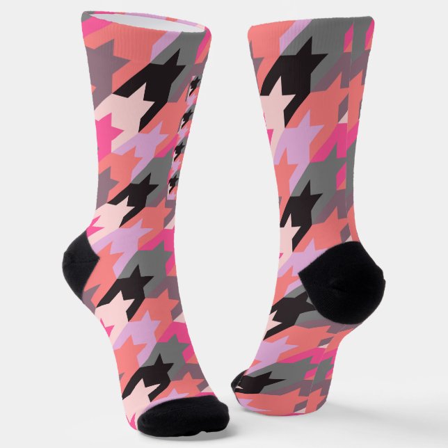 Chaussette Mode Vintage Cute - Motif élégant moderne (Angulaire)