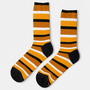 Chaussette Modèle de bande orange brun