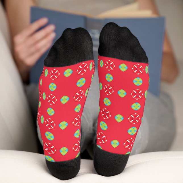 Chaussette Modèle de charme des fêtes de Noël 03 -  (Fond)