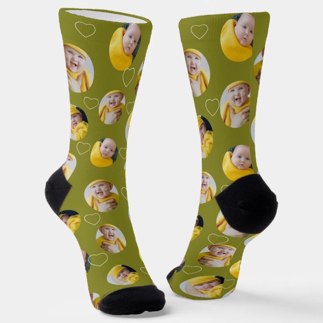 Chaussette Modèle de collage photo 4 Faites votre propre plai (Angulaire)