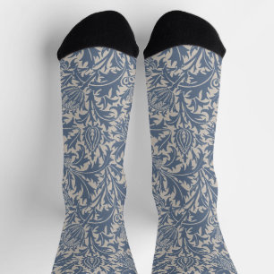 Chaussette Modèle de sauge bleue chardon de William Morris