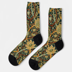 Chaussette Modèle de tapisserie forestière de William Morris