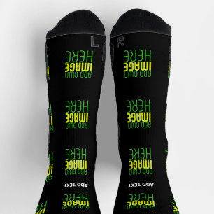 CHAUSSETTE MODÈLE DE TEXTE D'IMAGE NOIRE SIMPLE ET MODERNE