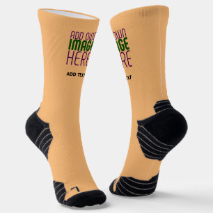CHAUSSETTE MODELE DE TEXTE D'IMAGE ORANGE PÊCHE ÉDITABLE MODE