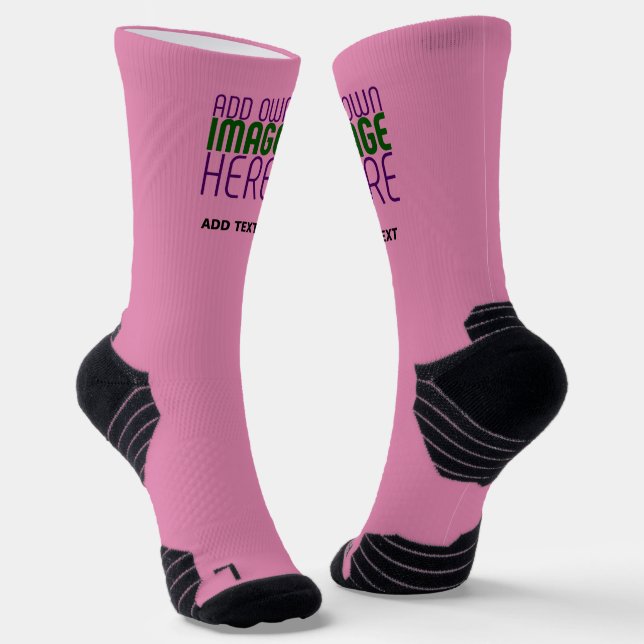 CHAUSSETTE MODELE DE TEXTE D'IMAGE ROSE CHAUD MIGNON ÉDITABLE (Angulaire)