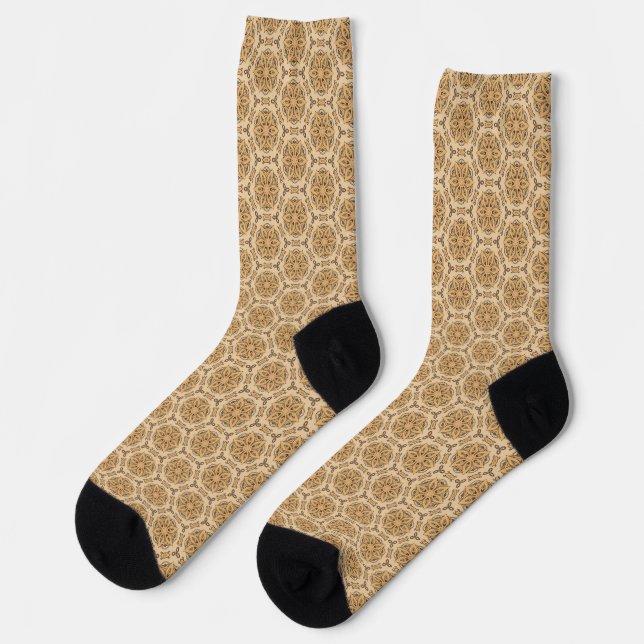 Chaussette Modèle floral Abstrait de Boho géométrique neutre (Gauche)