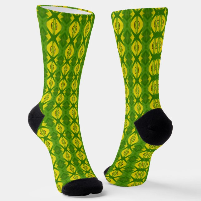 Chaussette Modèle floral coloré (Angulaire)
