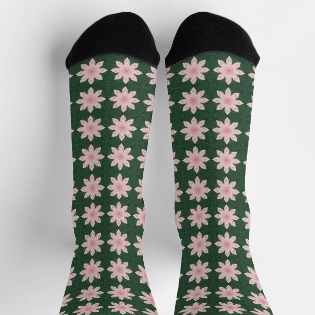 Chaussette Modèle floral coloré (Haut)