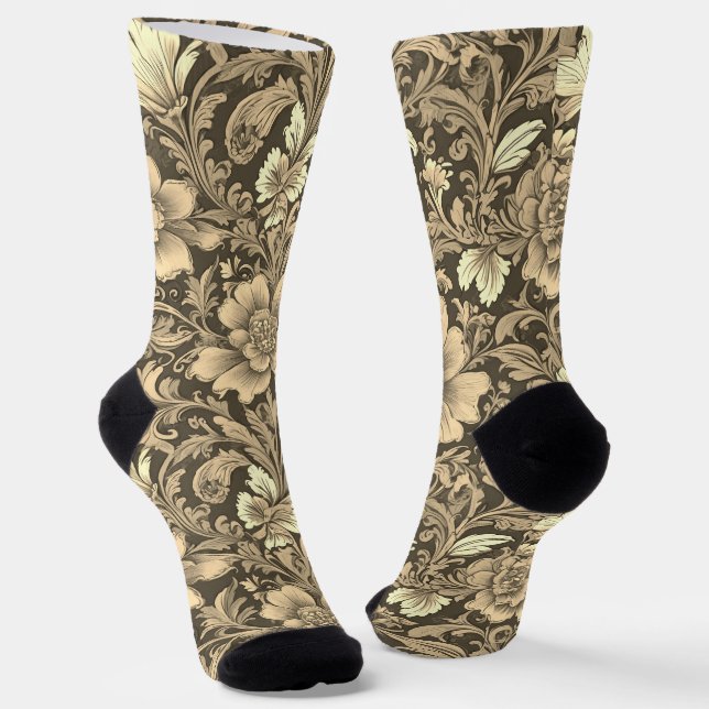Chaussette Modèle floral de séphia Vintage (Angulaire)