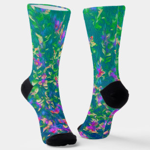 Chaussette Modèle Floral Multicolor Lumineux