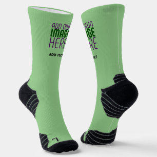 CHAUSSETTE MODÈLE TEXTE D'IMAGE VERTE MINT MODERNE