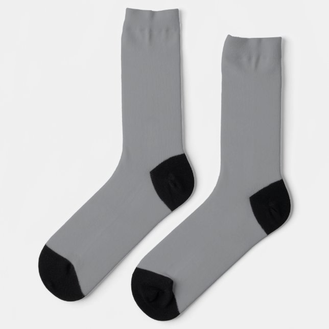 Chaussette ​Modern Gray and Black Patterned Socks (Gauche)