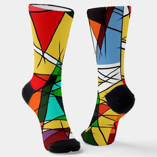 Chaussette Modern Triangle Colorful Geometric  (Angulaire)