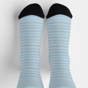 Chaussette Moderne bleu brillant rayé