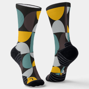Chaussette Moderne de milieu de siècle Lune Horizon Or