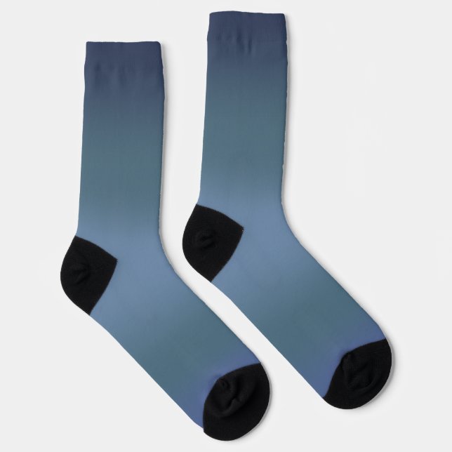 Chaussette Moderne dégradé bleu Galaxie aquarelle (Droite)