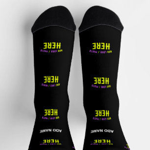 CHAUSSETTE MODERNE ET MODERNE PERSONNALISABLE NOIR VÉRIFIÉ