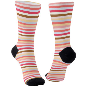 Chaussette Moderne Muted Pastel Circus Candy Stripe