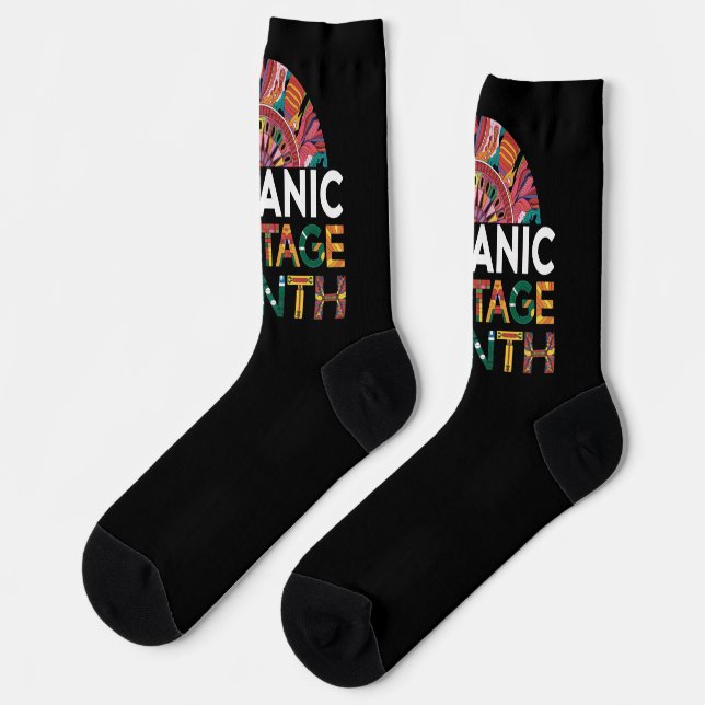 Chaussette Mois du patrimoine hispanique Chaussettes noires (Gauche)