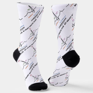 Chaussette Mon Coeur bat pour Cardiologie Electrocardiogramme