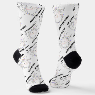 Chaussette Mon cycle d'énergie me maintient à l'Humour de cyc
